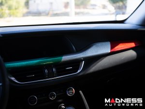 Alfa Romeo Stelvio Dash Trim Kit - Carbon Fiber - Italian Theme - Feroce Carbon Alfa Romeo Stelvio Dash Trim Kit - Carbon Fiber - Italian Theme - Feroce Carbon